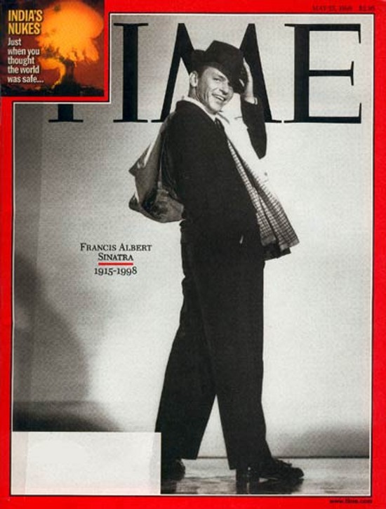 Фрэнк синатра май уэй. Фрэнк Синатра 1998. Журнал тайм Битлз. Frank Sinatra in the Wee small hours. Обложка times 1998 год.